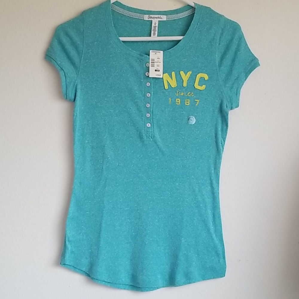 Aeropostale Logo Graphic Henley